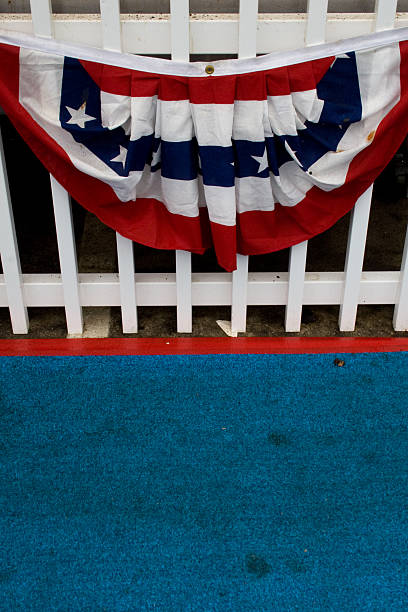 istock County Fair, American Flag at Hamburger Stand 92662312