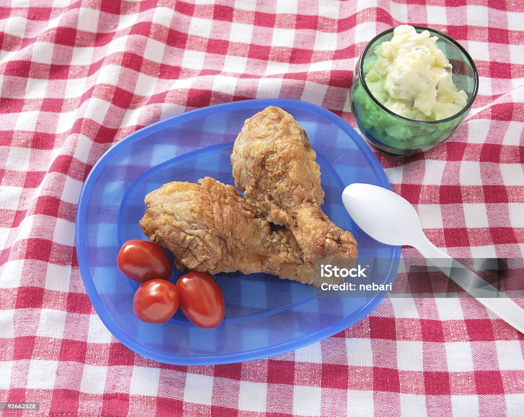 fried chicken and potato salad 1  American Culture Stock Photo