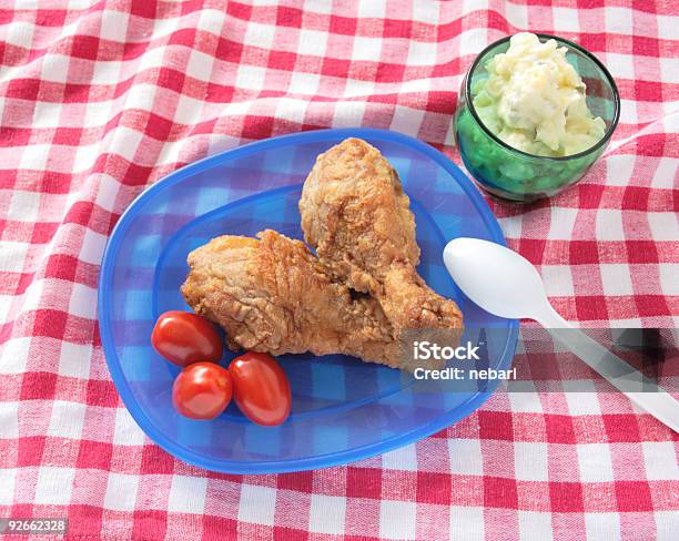 Fried Chicken And Potato Salad 1 Stock Photo - Download Image Now - American Culture, Celebration, Color Image