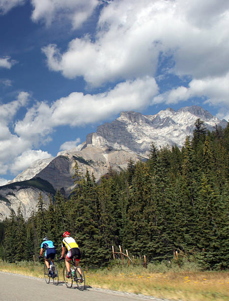 istock Cyclists near Castle Mountain, Banff National Park, Alberta, Canada 92662859