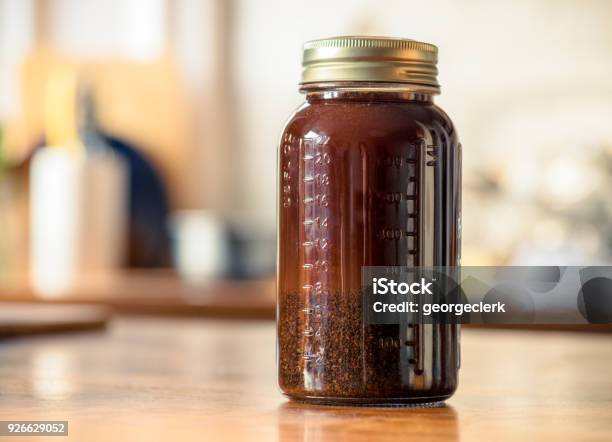Making Cold Brew Coffee At Home Stock Photo - Download Image Now - Cold Brew Coffee, Making, Preparation