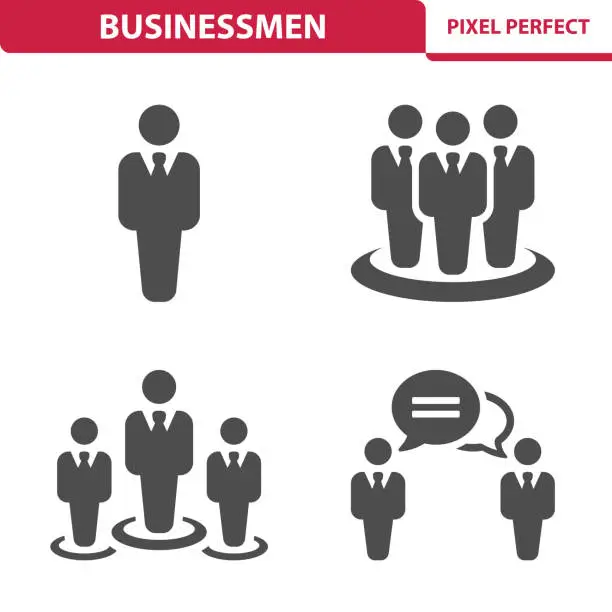 Vector illustration of Businessmen Icons