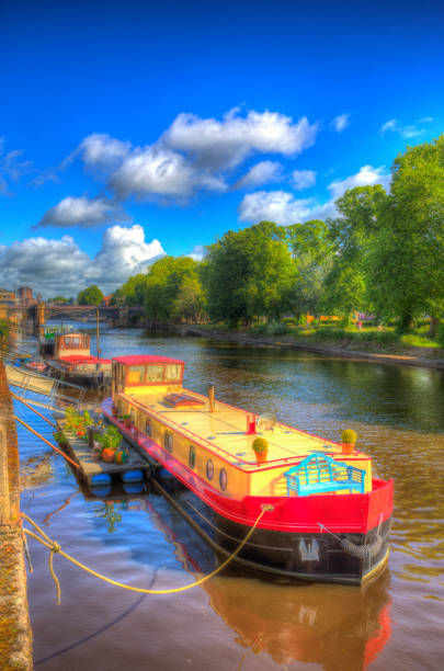 istock York UK colourful barges on the River Ouse in hdr 926633606