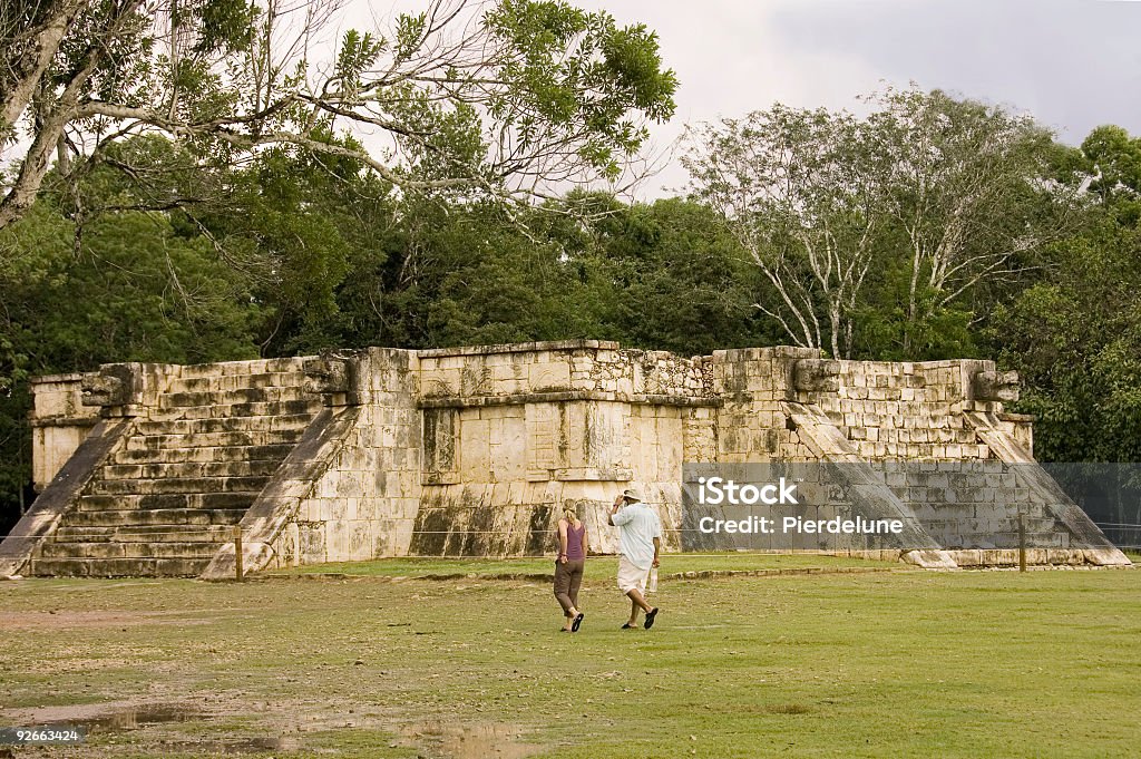 Maya sacrifice-Tempel - Lizenzfrei Architektonische Säule Stock-Foto