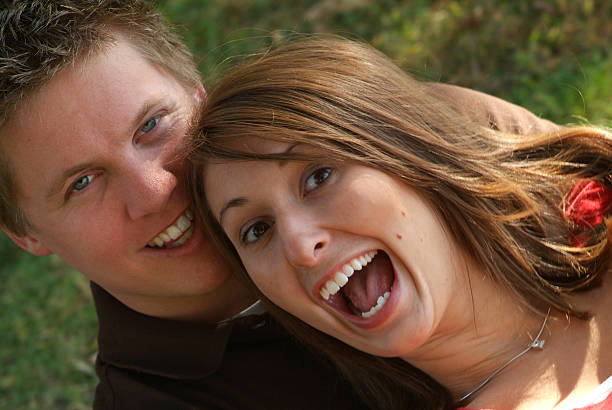 istock Portrait of a happy couple having fun 92663636