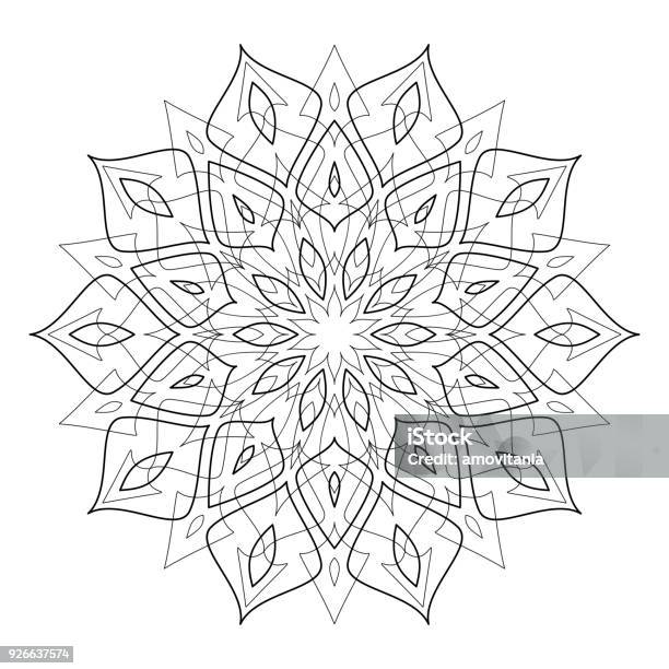 Mandala Vector Design Element Stock Illustration - Download Image Now - Abstract, Arabesque Position, Arabic Style