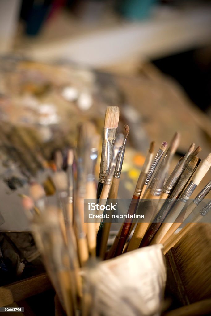 Рисование инструменты - Стоковые фото Акриловая живопись роялти-фри