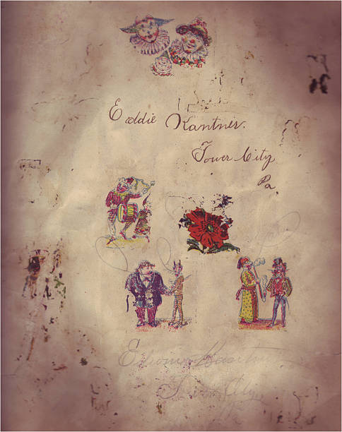 istock Old Warped Clown paper 92664492