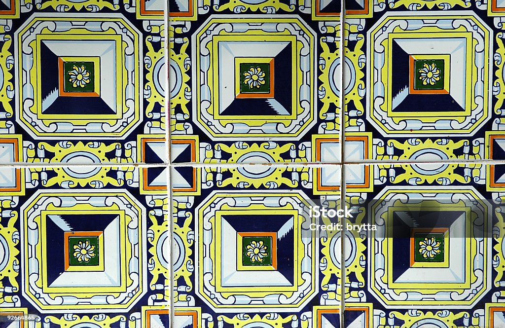 Traditionelle azulejos Hintergrund - Lizenzfrei Architektur Stock-Foto