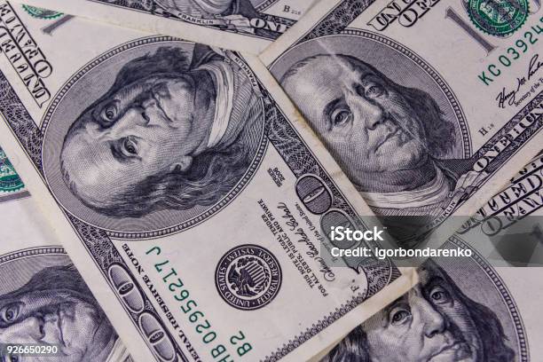 Background Of The Many One Hundred Dollar Bills Stock Photo - Download  Image Now - Abundance, American One Hundred Dollar Bill, Backgrounds -  iStock