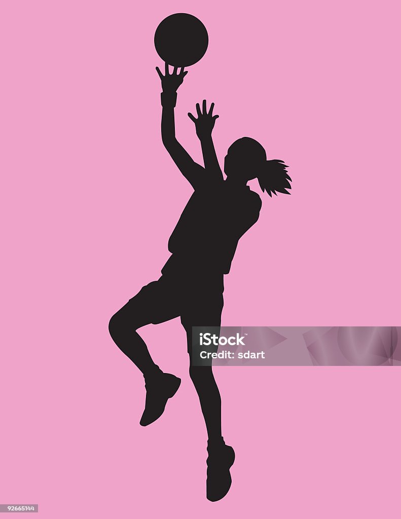 Menina de basquetebol - Royalty-free Basquetebol Ilustração de stock