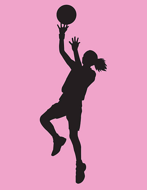 Basketball Girl vector art illustration