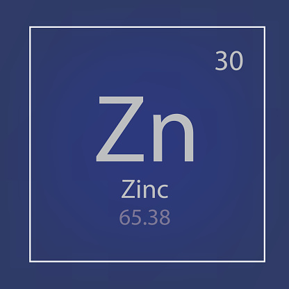 Zinc Zn chemical element icon- vector illustration