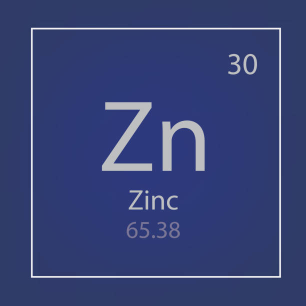 Zinc Zn chemical element icon Zinc Zn chemical element icon- vector illustration zinc element stock illustrations