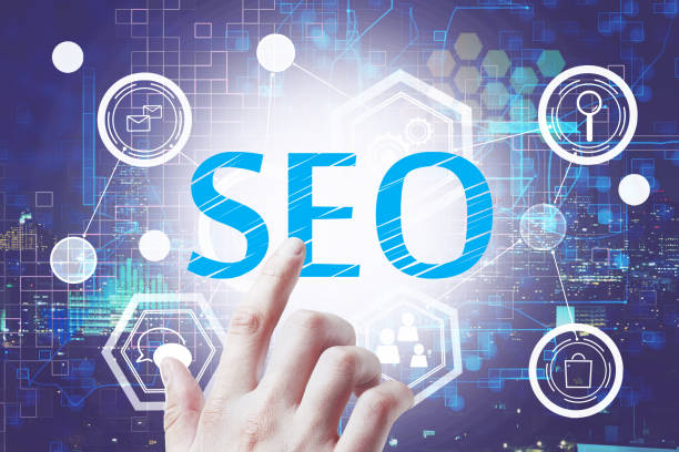 istock Hand pointing at SEO hologram 926661244