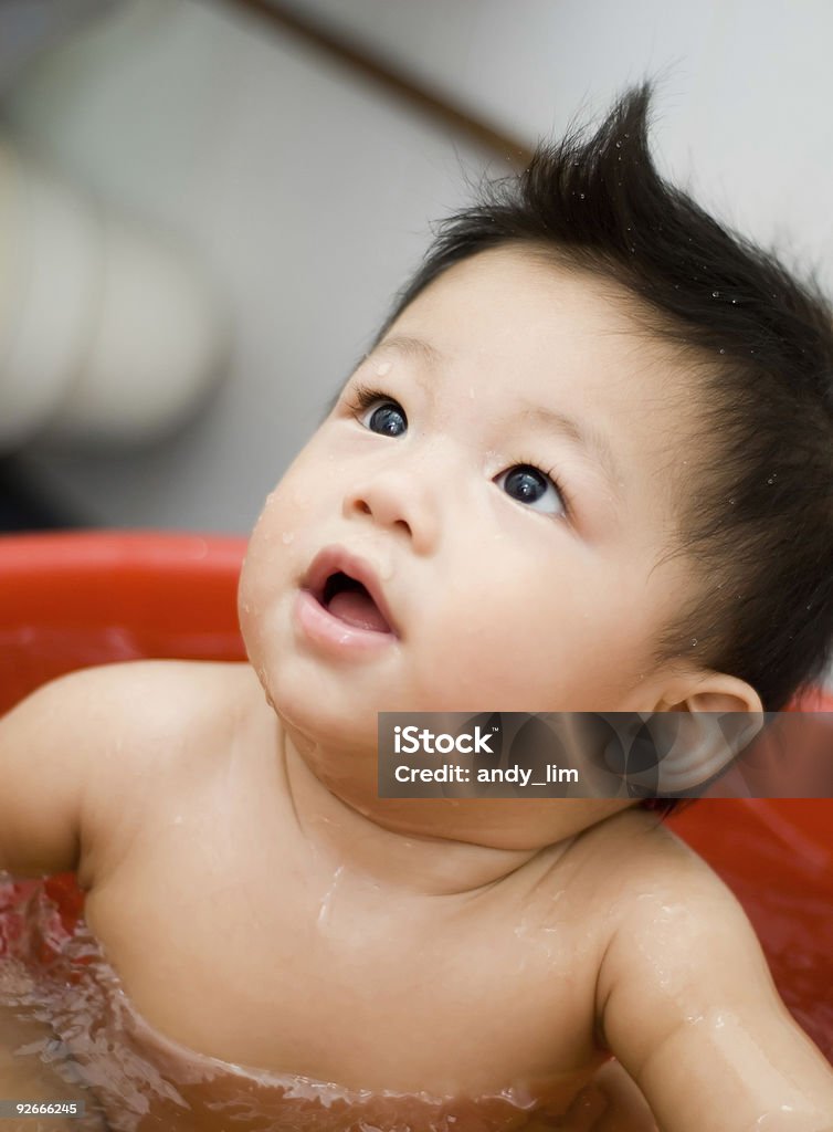 Linda nove meses asiática Bebê Menino - Foto de stock de 8-9 Anos royalty-free