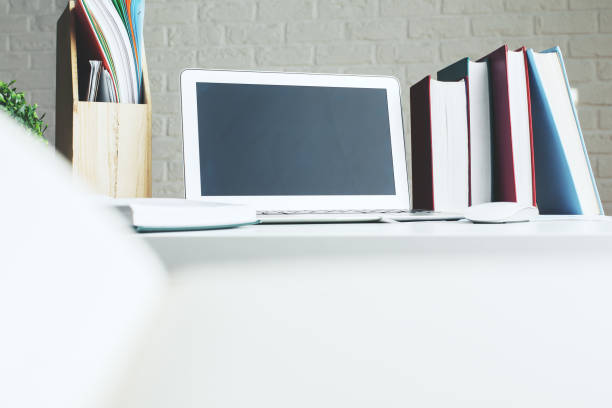 istock Creative designer desk top with laptop 926664666