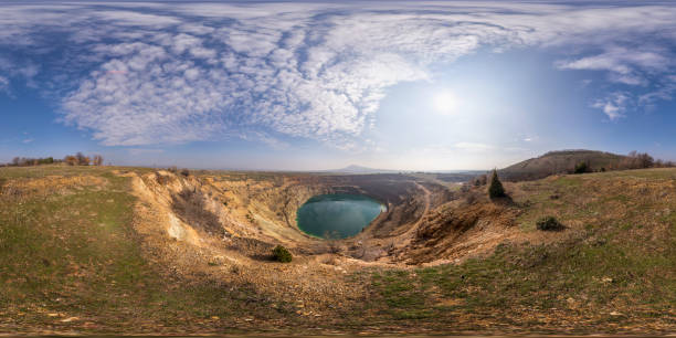 istock Spherical panorama of a mining crater in the Earth crust 926667390
