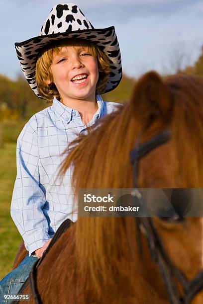 Cowboy In Training Stock Photo - Download Image Now - Animal, Boys, Child