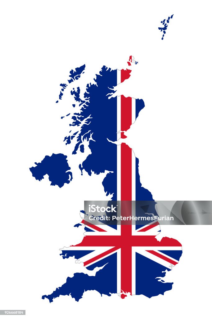 Union Jack In The Outline Of United Kingdom Stock Illustration - Download  Image Now - British Flag, Map, Austria - iStock
