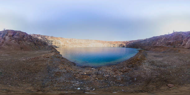 istock Spherical panorama of a mining crater in the Earth crust 926668470