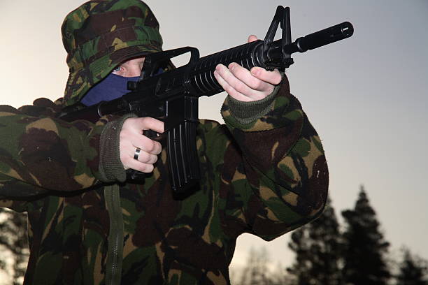 istock Soldier and his Rifle 92667032