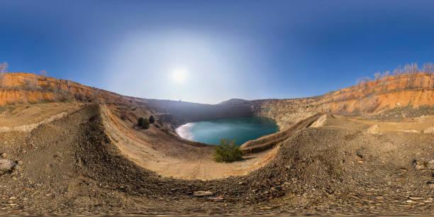 istock Spherical panorama of a mining crater in the Earth crust 926671242