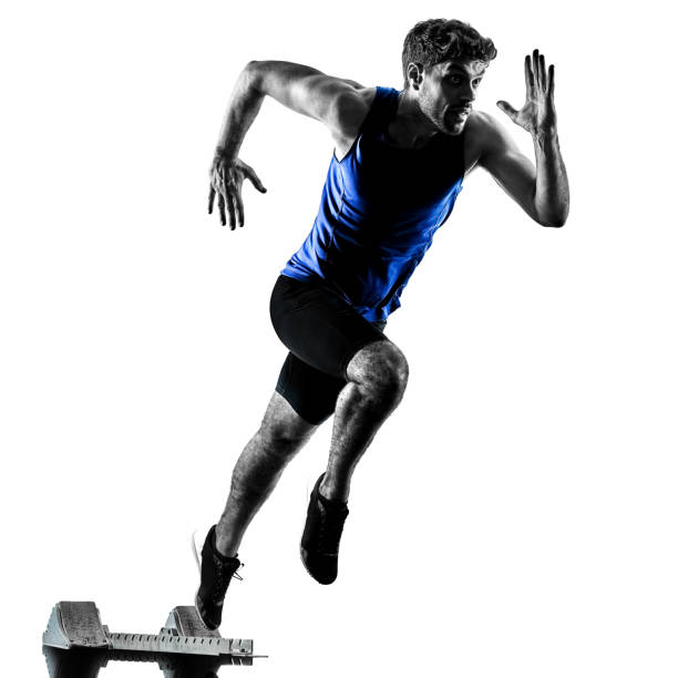 istock runner sprinter running sprinting athletics man silhouette isola 926678234
