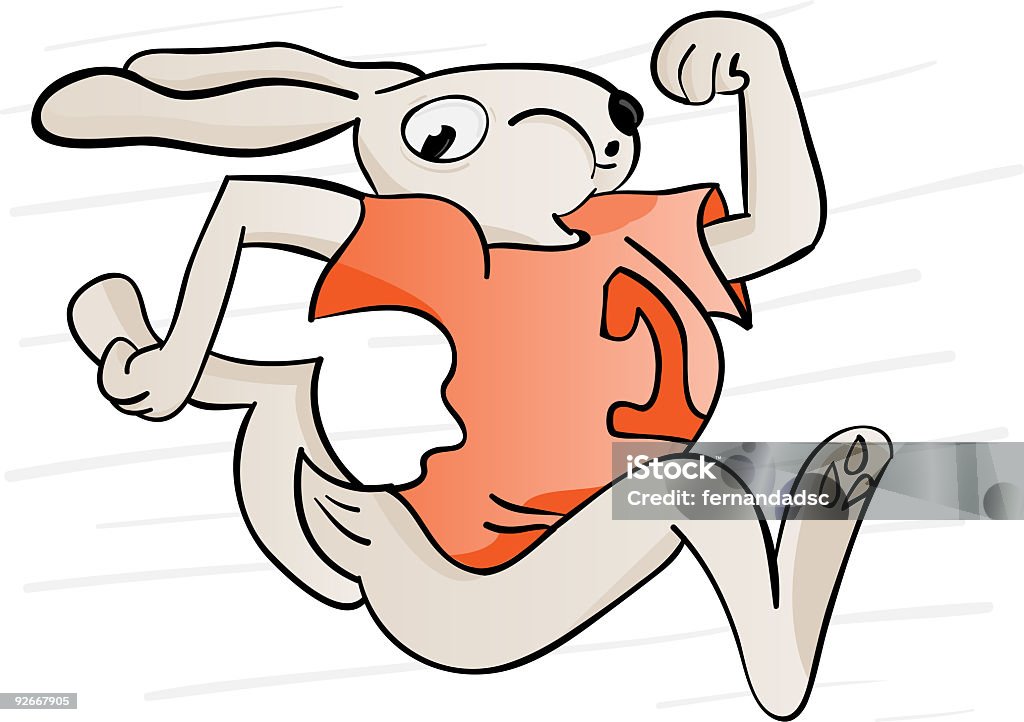 Running Rabbit Stock Illustration - Download Image Now - Rabbit ...