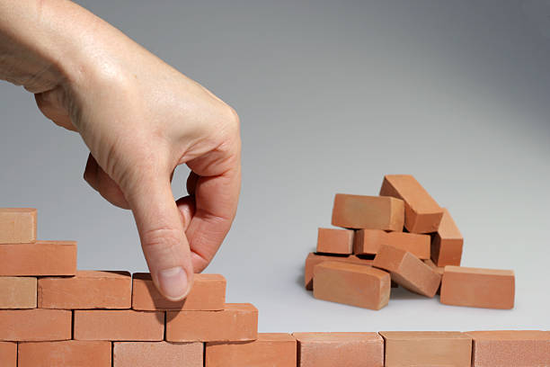 istock Lots of Bricks compleeting the wall 92668067