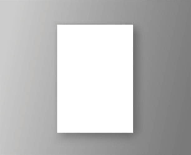 istock Blank Paper A4 with shadow. Mock-Up realistic white Poster hanging - stock vector. 926681040