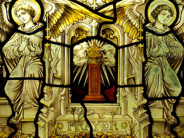 istock Stained glass,St.Lawrence church,Jersey 92668448