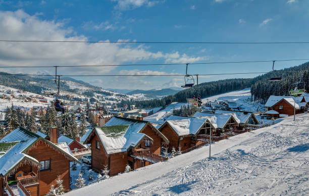 istock Winter ski resort in The Ukrainian Carpathian mountains, Bukovel 926692612