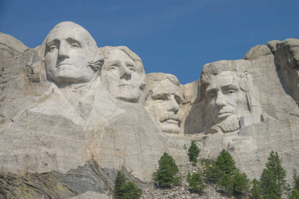 monumento nacional del monte rushmore - mt rushmore national monument president george washington mountain fotografías e imágenes de stock