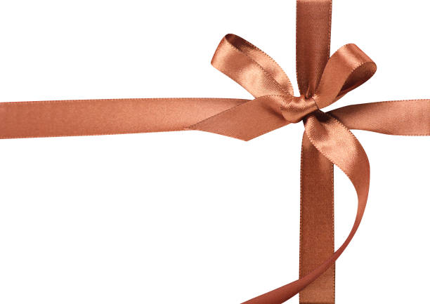 istock Brown gold ribbon bow gift 926696826