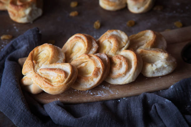 istock Homemade Hot buns on a wooden board 926697416