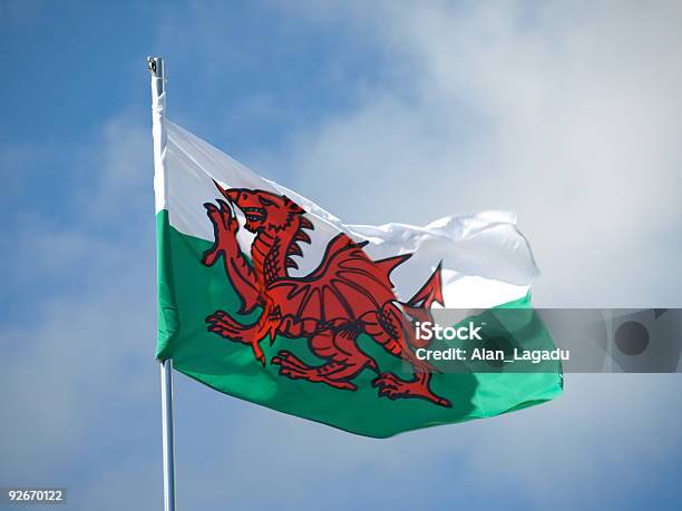 Welsh Flag Stock Photo - Download Image Now - Welsh Flag, Blue, Color Image