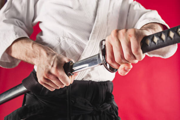 istock The young man are training Aikido at studio 926701224