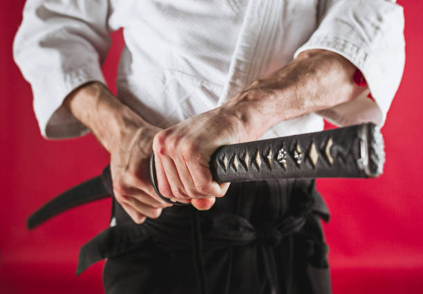 istock The young man are training Aikido at studio 926703392
