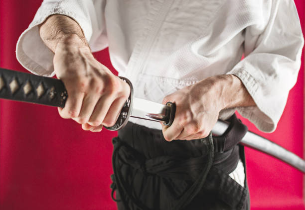 istock The young man are training Aikido at studio 926703744