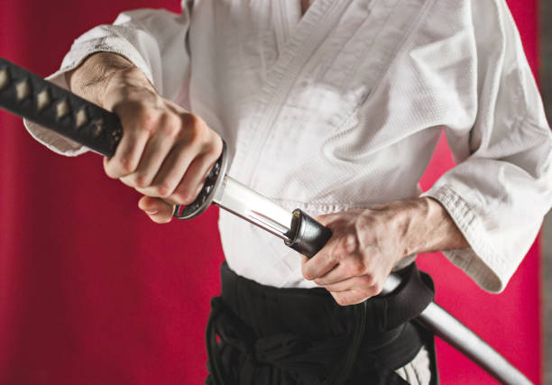istock The young man are training Aikido at studio 926704340