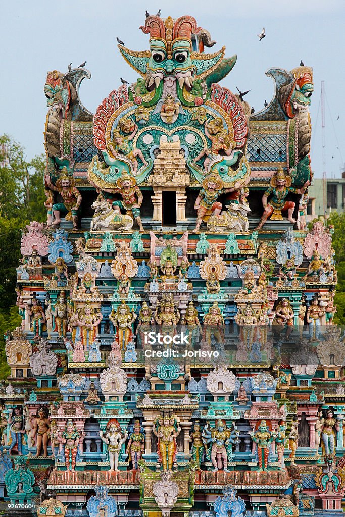 Meenakshi Amman Templo de Madurai, Índia - Foto de stock de Arquitetura royalty-free