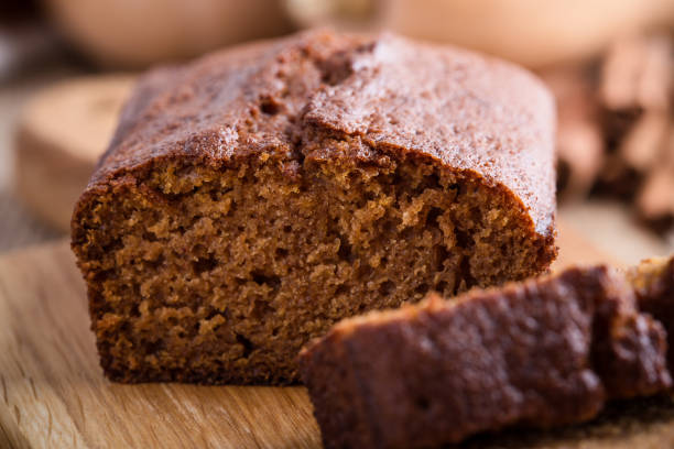 Healthy vegan freshly baked pumpkin cake