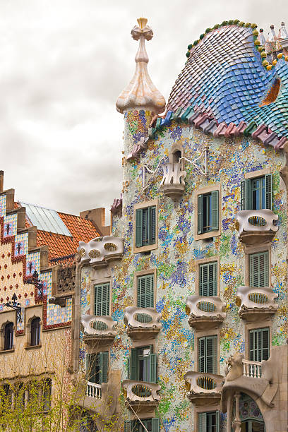 casa batllo - barcelona antonio gaudi casa battlo spain stock-fotos und bilder