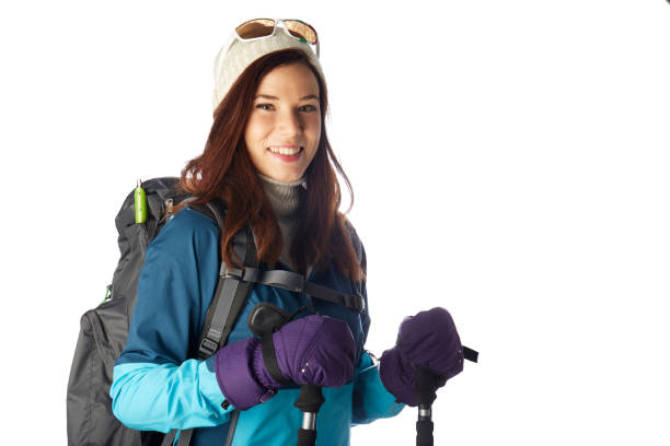 Woman hiker - winter