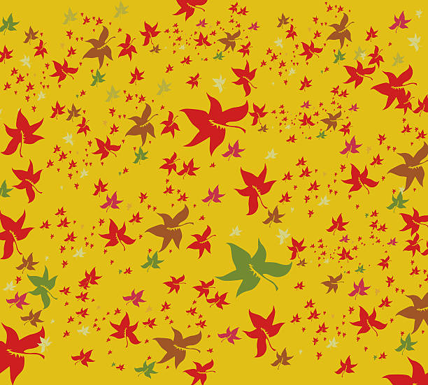 leaves vector art illustration