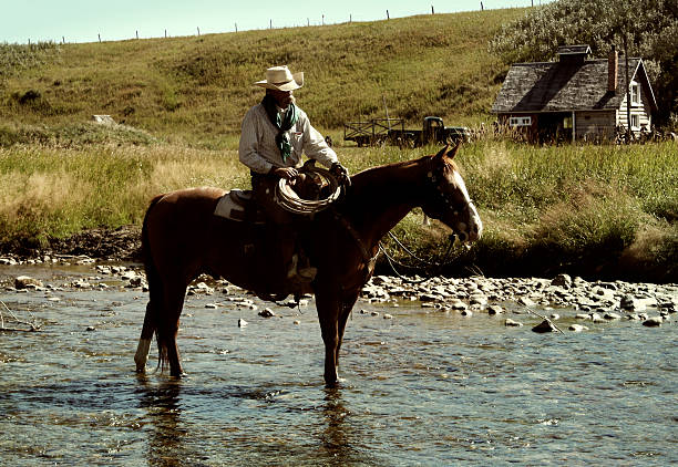 istock Cowboy Watering Horse 92671707