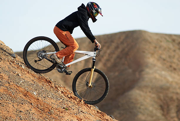 istock Girl downhill on bike 92672295