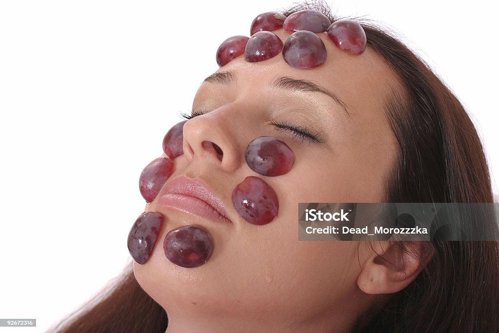 Máscara de uvas - Foto de stock de Adulto libre de derechos