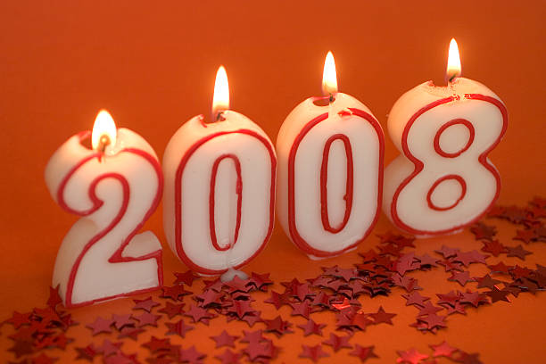 istock Candles Happy New Year 2008 92672337